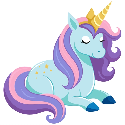 Dreamy Pastel Unicorn Transparent Sticker
